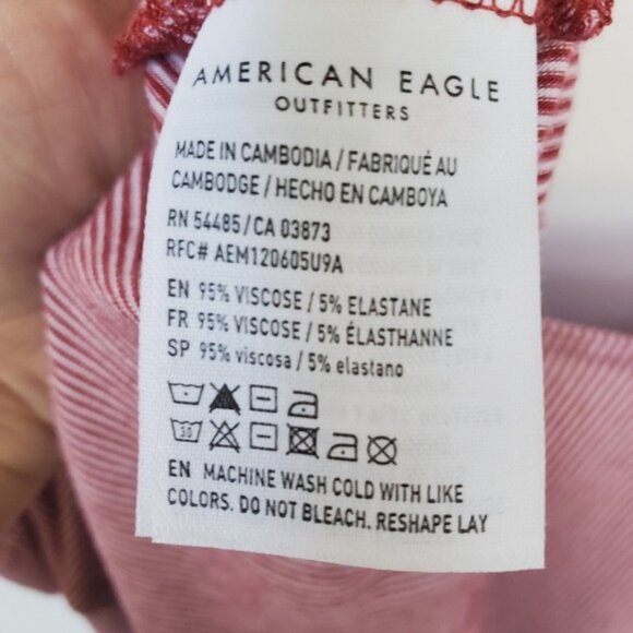 AE Soft & Sexy Top Off Shoulder Striped Like New - Picture 8 of 10